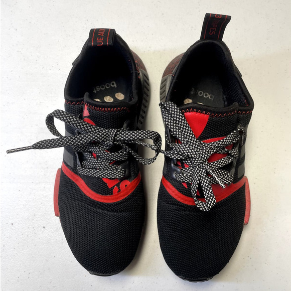 ADIDAS NMD R1 J 'Transmission Pack Running Shoes FV8517 Black Red Men's 5 - Picture 1 of 9